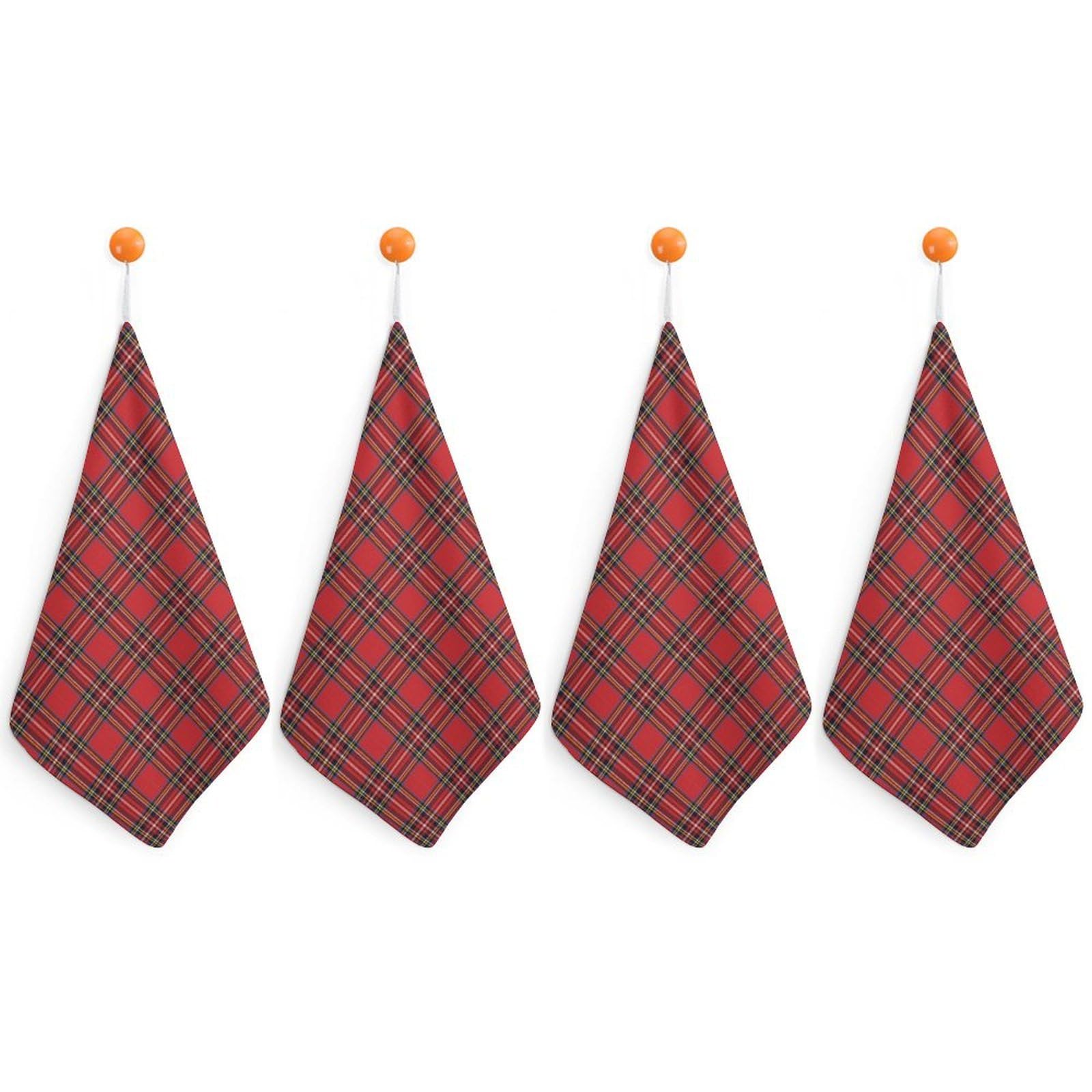 CGSBNGHA Red Buffalo Plaid Hand Towel Hanging Face Towels Cleaning Cloths Handkerchief for Bathroom Kitchen