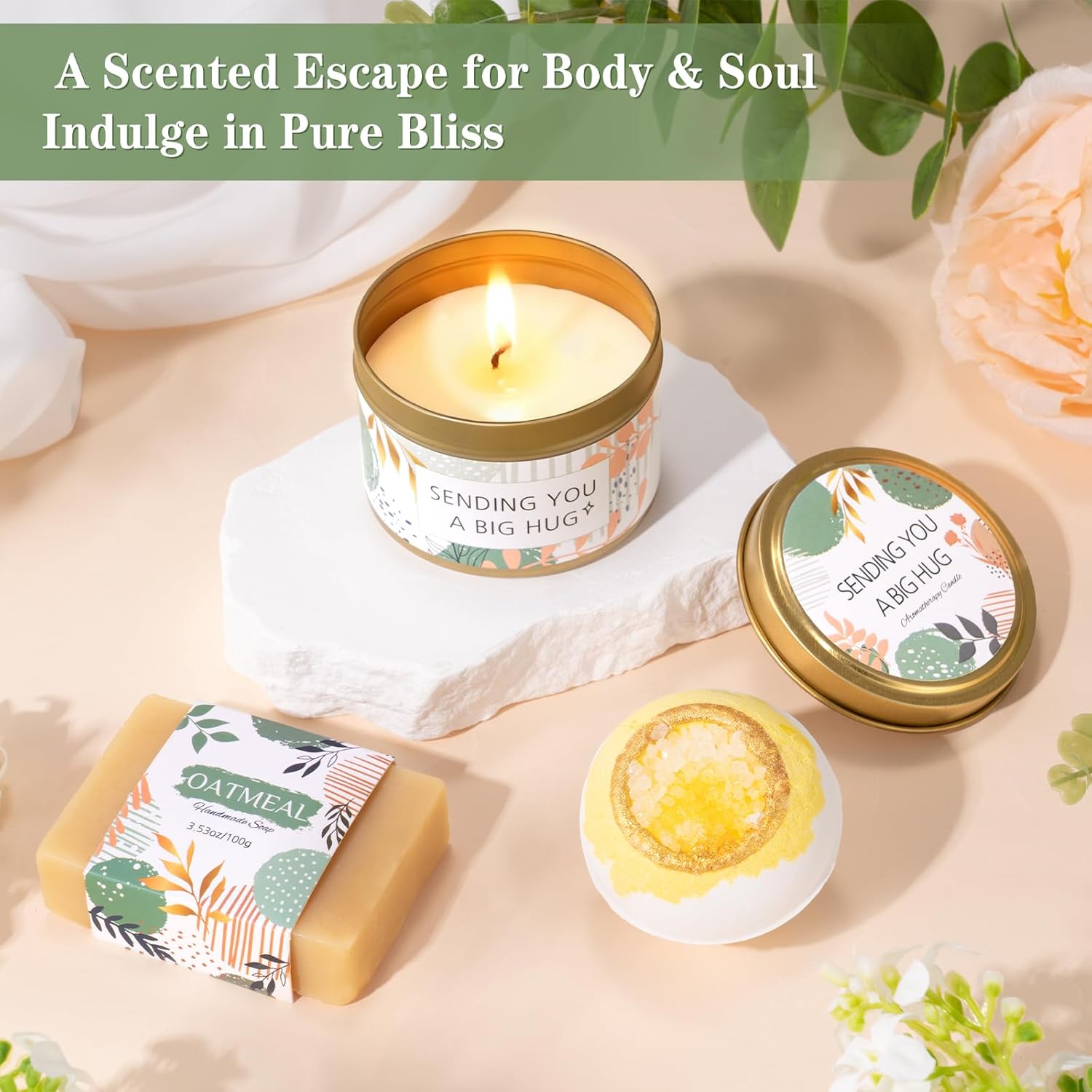 Get Well Soon Gift Baskets for Women, Sending Warmth Gift, Self Care Gifts, Spa Care Package After Surgery Inspirational Thinking of You Sympathy Gift, Birthday/Valentines Day Gifts for Women - Image 4