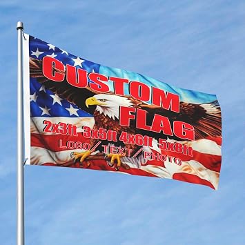 Custom Flag 2x3 FT Double Sided Outdoor-Design Print Your Own Logo/Photo/Picture/Text-Customized Gift Indoor Outdoor Decoration