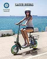 Vista 12 de Gyroshoes Scooter eléctrico para adultos con asiento, motor de 450 W, pantalla LCD inteligente, alcance de 20 millas, scooters de motor eléctrico