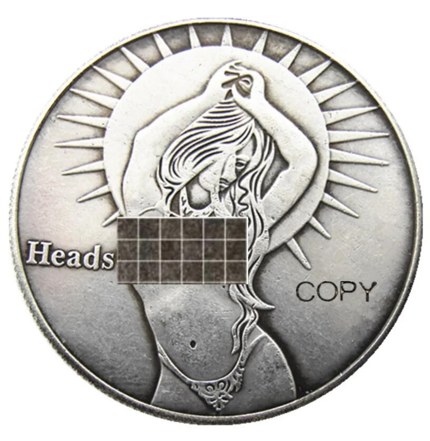 Copy U.S Hobo Morgan Coin Dancing Dance Naked Nude Topless Woman Girl Bikini Thong Sun Beach Party Silver Plated Replica Commemorative