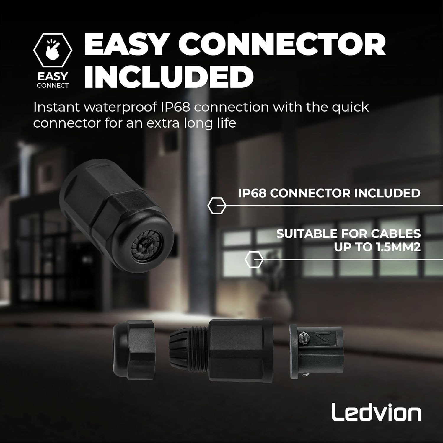 IP68 Quick Connector for Ledvion Floodlight