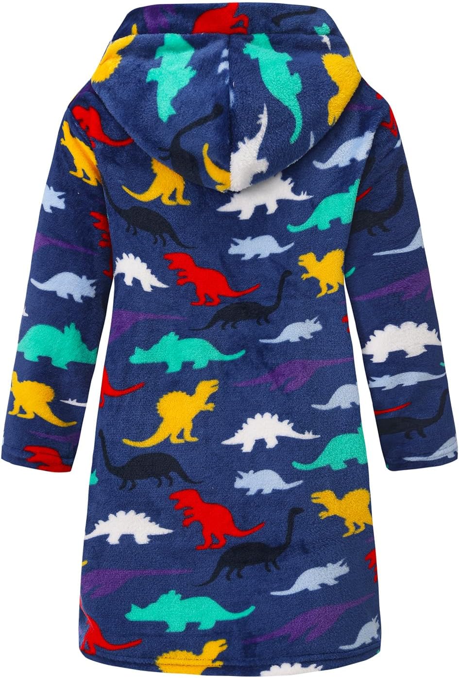 Boys Girls Robes Kids Toddler Flannel Hooded Bathrobe Pajamas Sleepwear 2-16 Years - Image 2