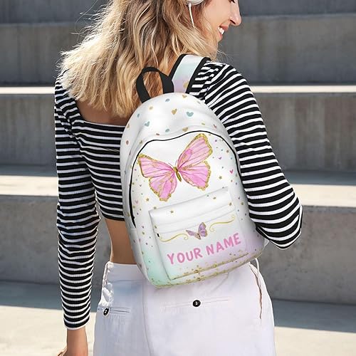 Miniatura 7 de Mochila personalizada para niñas y niños, mochilas personalizadas con nombre para niños, mochila escolar personalizada para viajes, Mariposa,