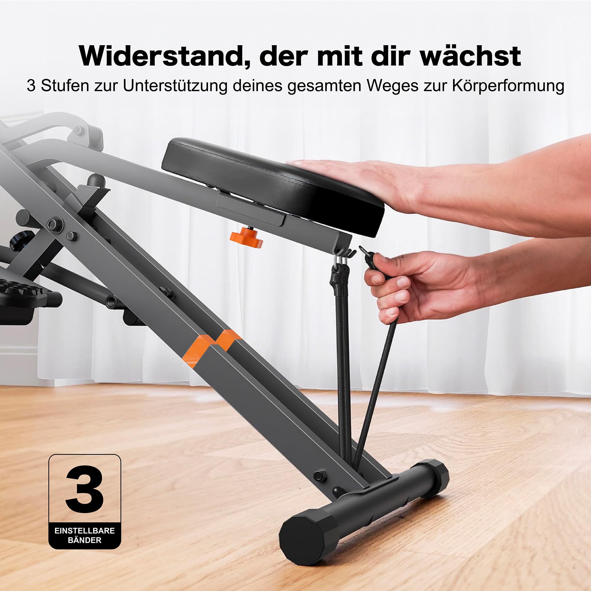 Niceday Squat Maschine für Zuhause – Bauch Beine Po Trainer klappbar & gelenkschonend – Kniebeugen Heimtrainer zum Formen & Straffen – Effektives Ganzkörpertraining – Squat Assist Row Rider