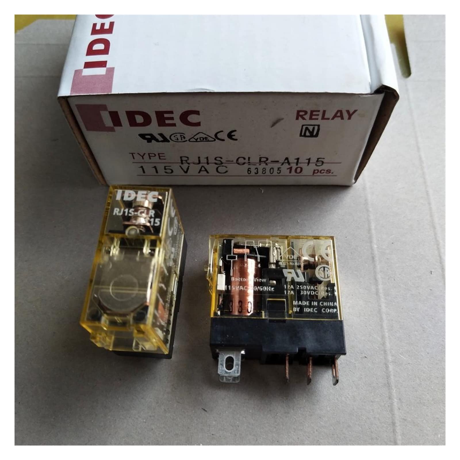 GJZIFGFWQ 1PCS RJ1S-CLR-A115 Intermediate Relay 12A 115VAC 5 Pins