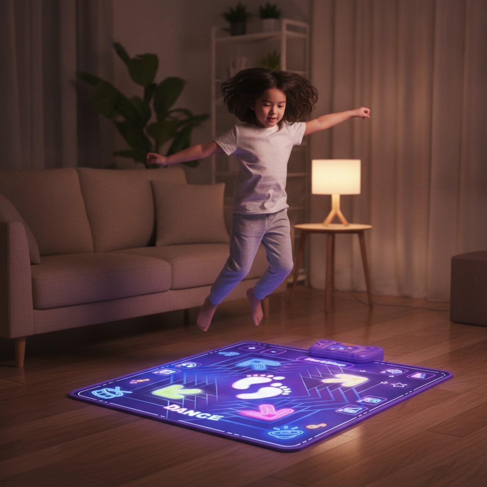 kowaku Tappeto da Gioco Le con | Resistente, Tappeto da Ballo con Console di Controllo, Educativo, Giocattolo, per Giochi