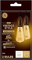Vista 1 de GE General Electric Vinta Small 40W Amber ST19 (paquete de 2)