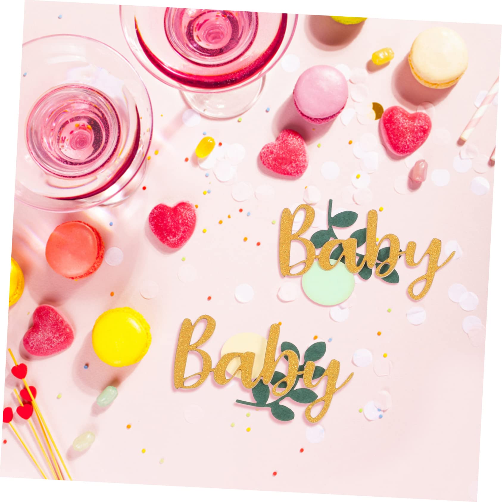 Ciieeo 10sätze Dekoratives Konfetti Für Babyparty Mit Blättern Buchstaben Und Kreisen Für Tischdekorationen Und Feierlichkeiten Langlebige Papierstreudeko