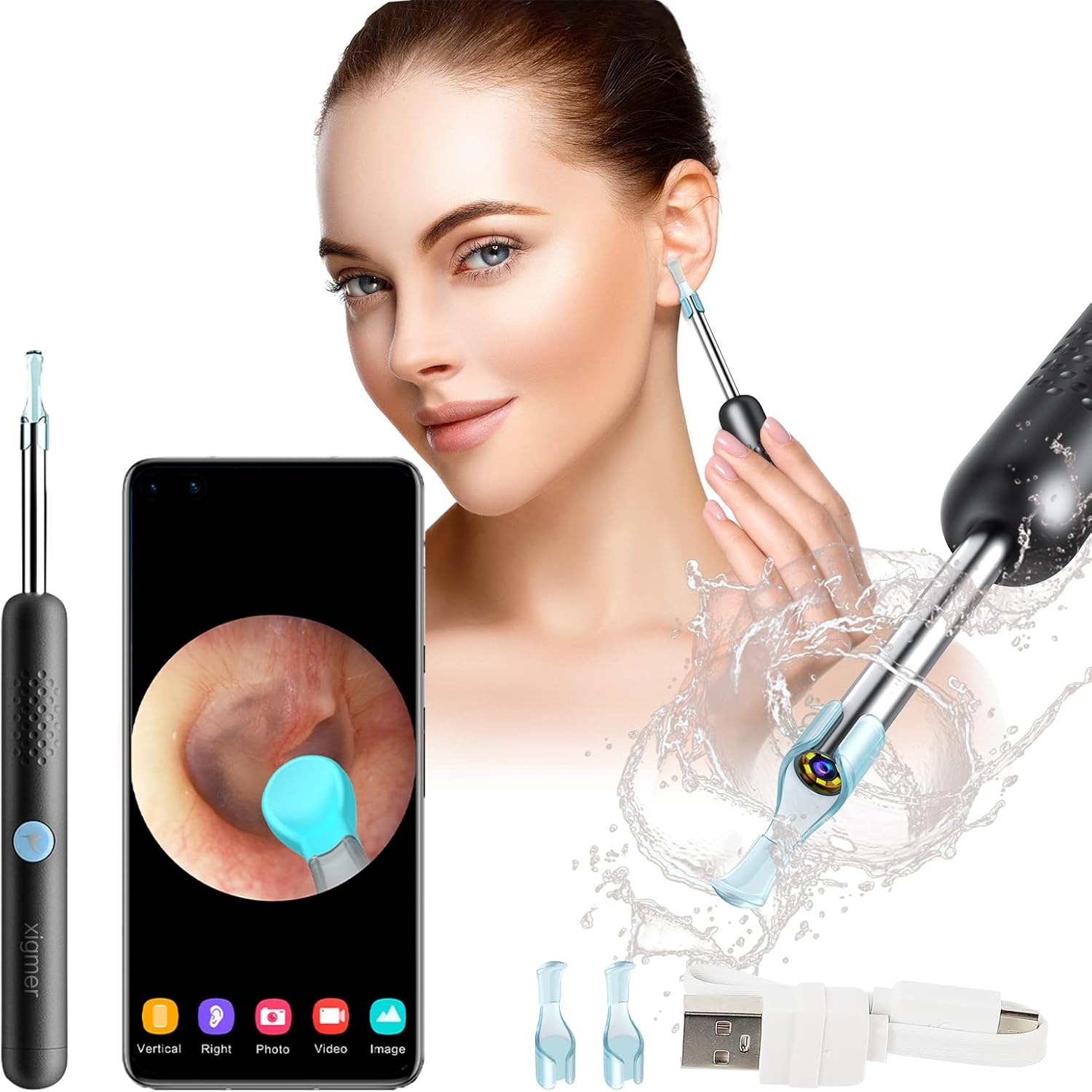 Ear Wax Removal Tool Cleaner with 1080 FHD Otoscope Camera