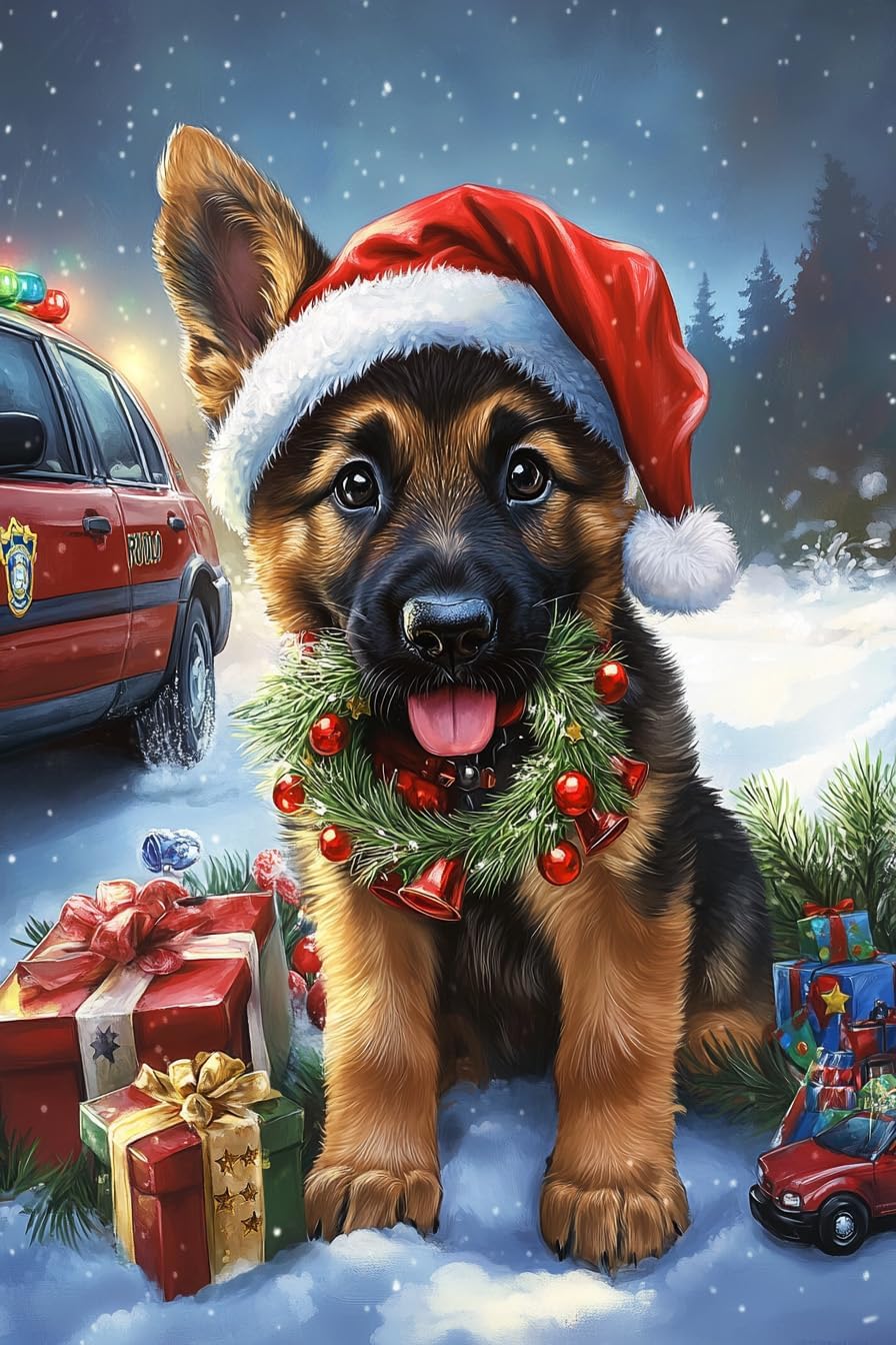 Cute Corgi 1000 Pieces Puzzle for Adults, Educational Intellectual Jigsaw Puzzle, Christmas Fantasy Puzzles for Adults Fun Game 20 * 28.8 Inch