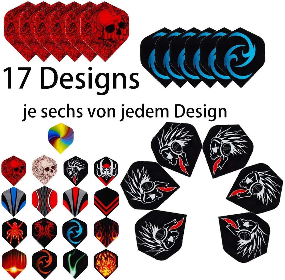 ToBeIT 20 Mixed Sets Dart Flights - Standard Shape Dart Flights for Steel tip Darts and Soft tip Dart (60pcs) : Sports & Outdoors