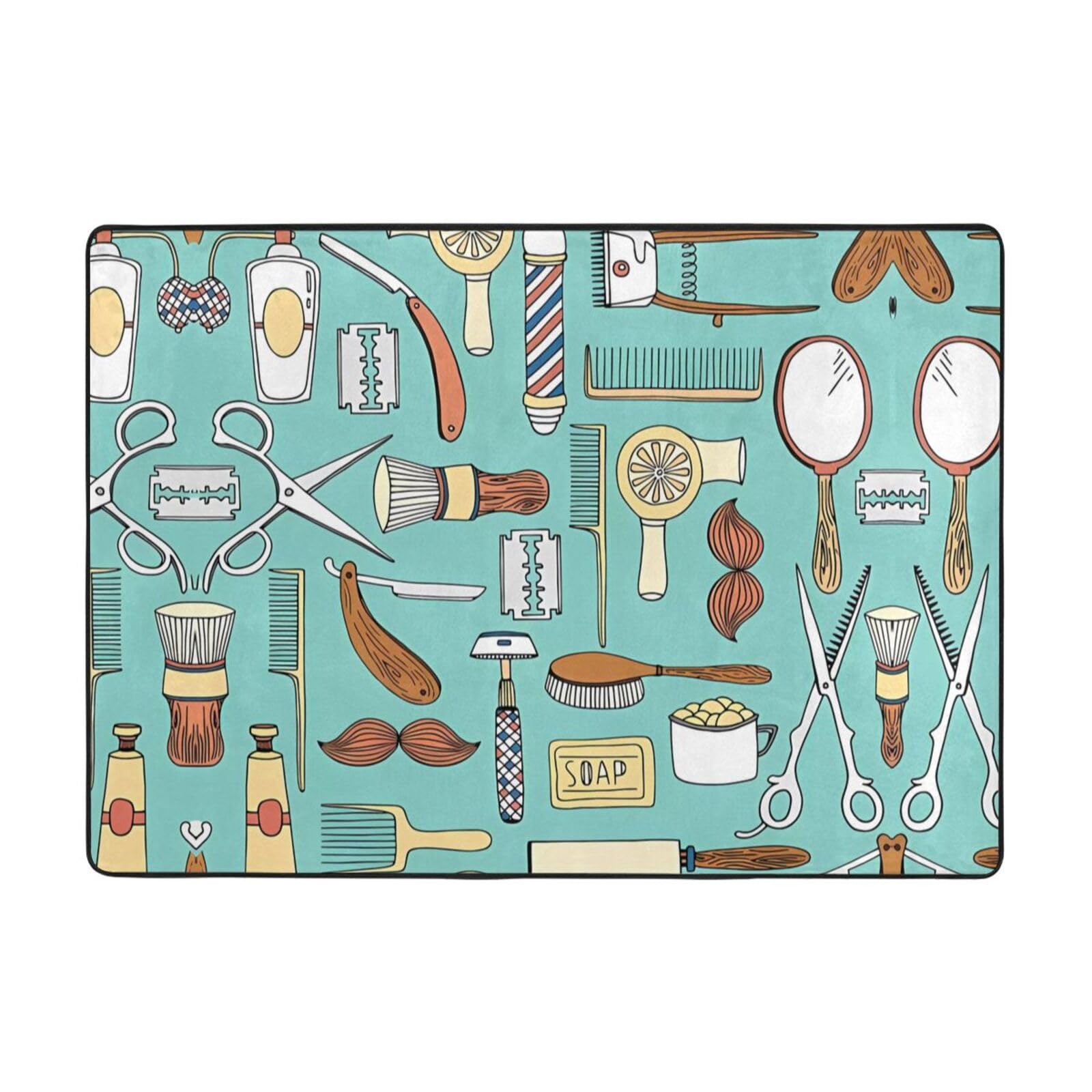 Tapis pour salon de coiffure et table basse moderne et doux 203 x 147 cm