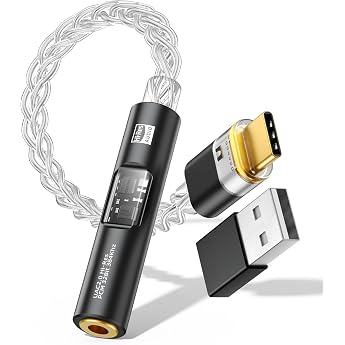 MoKo USB C to 3.5 mm Audio Headphone Adapter, Type C to Jack Aux Dongle | Support Inline Controls, DAC Chip, Hi-Fi Audio, Com