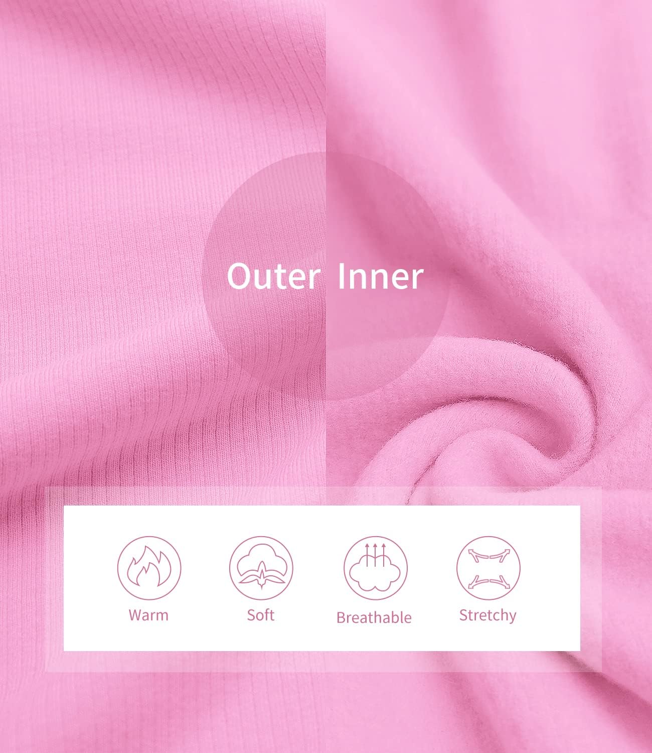 Zengjo Womens Mock Neck Long Sleeve Tops Ribbed Thermal Baselayer Shirt Stretch - Image 6