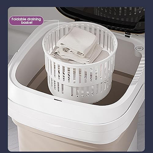Miniatura 6 de Lavadora portátil 13L 3 modos plegable Mini lavadora con tubo de drenaje, mango y ventosa pequeña máquina de lavandería para ropa interior,
