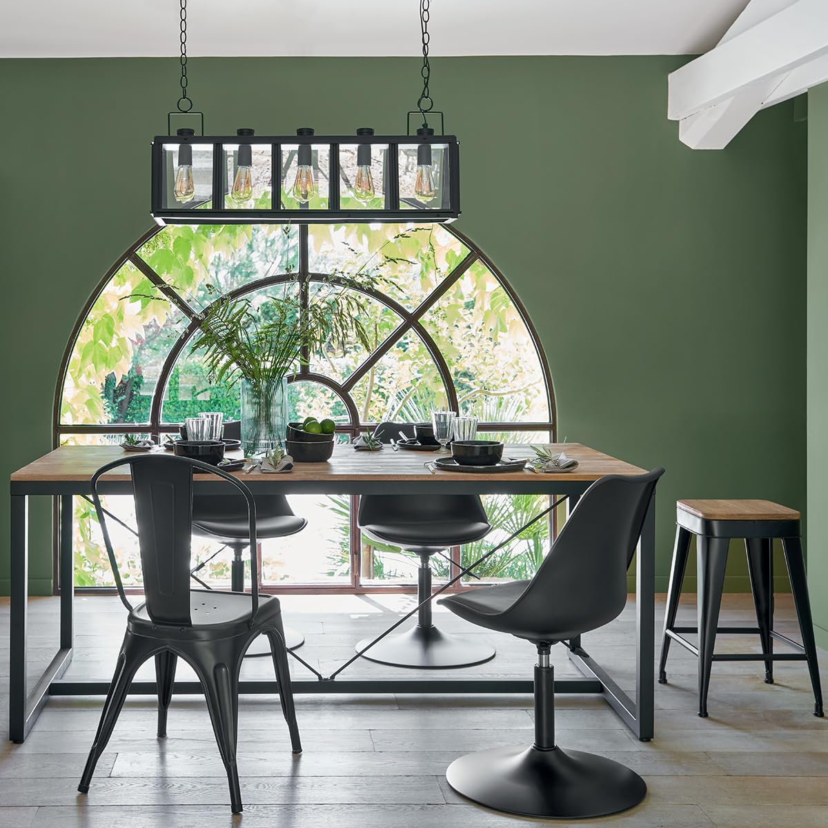 Table de Salle à Manger Atmosphera Edena Naturel Marron Bois d'acacia (180 x 90 x 75 cm)