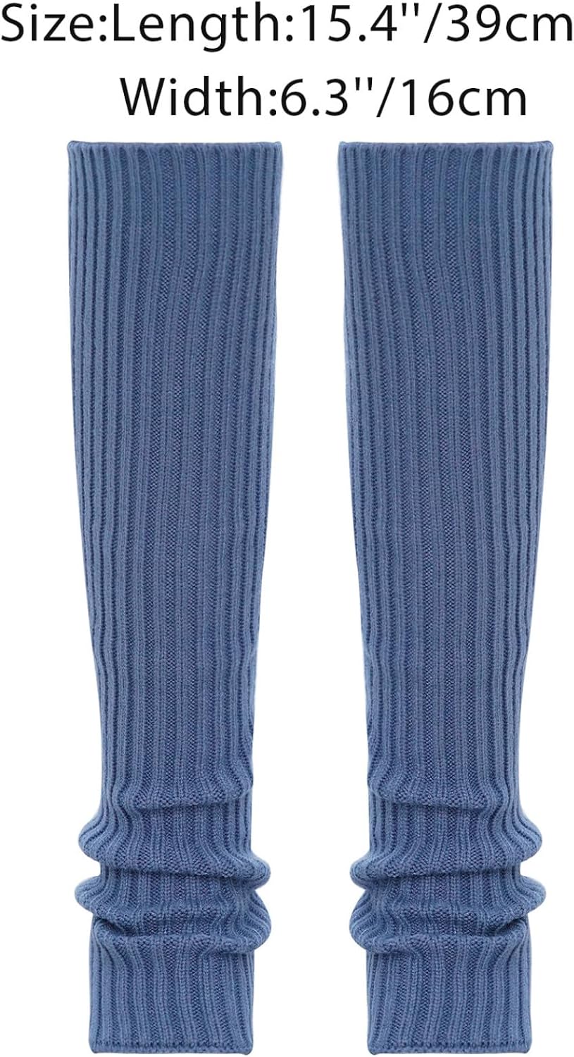 Linjinx Ballet Leg Warmers for Girls Teens Knitted Stirrup Socks Stirrup Ankle Warmers for Dance Practice Yoga Sports