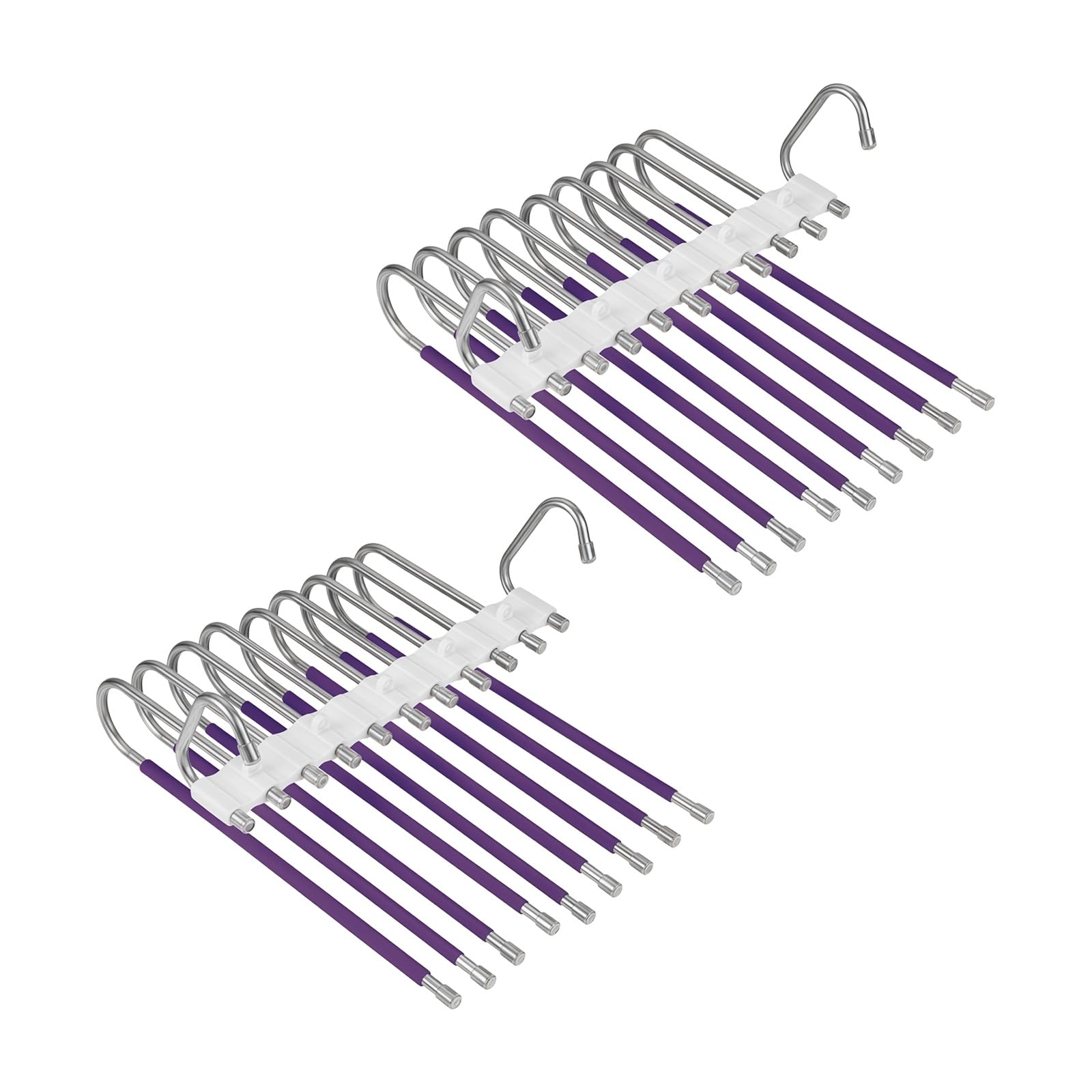 Pants Hanger Multi Layer Trouser and Skirt Organizers for Closet Storage, Swing Out Design Closet Organizer Space Saving Wardrobe Storage Layered