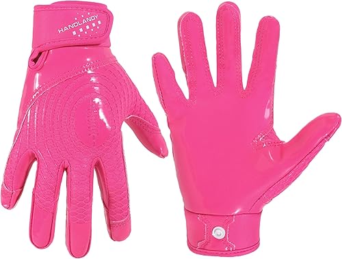 Vista 51 de HANDLANDY Guantes de fútbol juvenil, guantes de receptor adhesivo para niños, guantes de fútbol súper agarre, el mejor regalo para niños y niñas