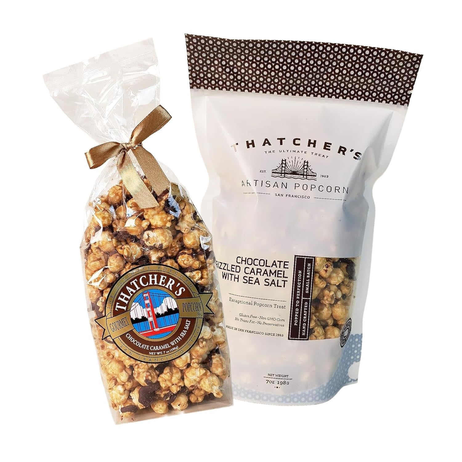 Thatcher's Gourmet Popcorn Chocolate Drizzled Caramel W/Sea Salt (Pack of 12)
