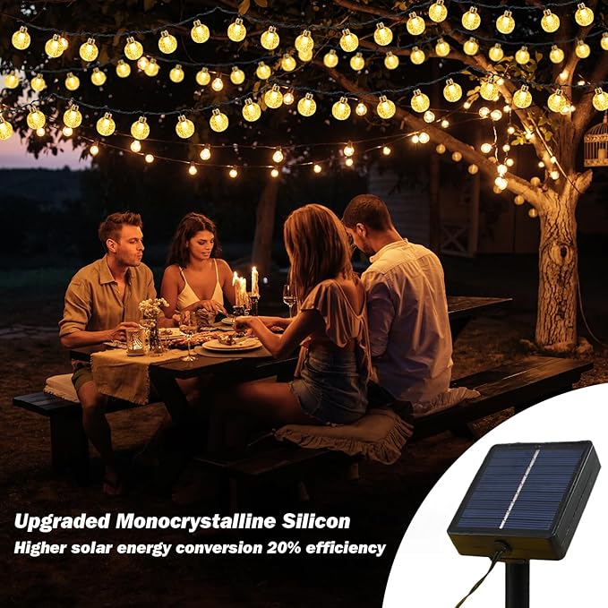 Luces Solares Exteriores Impermeables 2 Pack 120LED 72ft 8 Modos miniatura 5