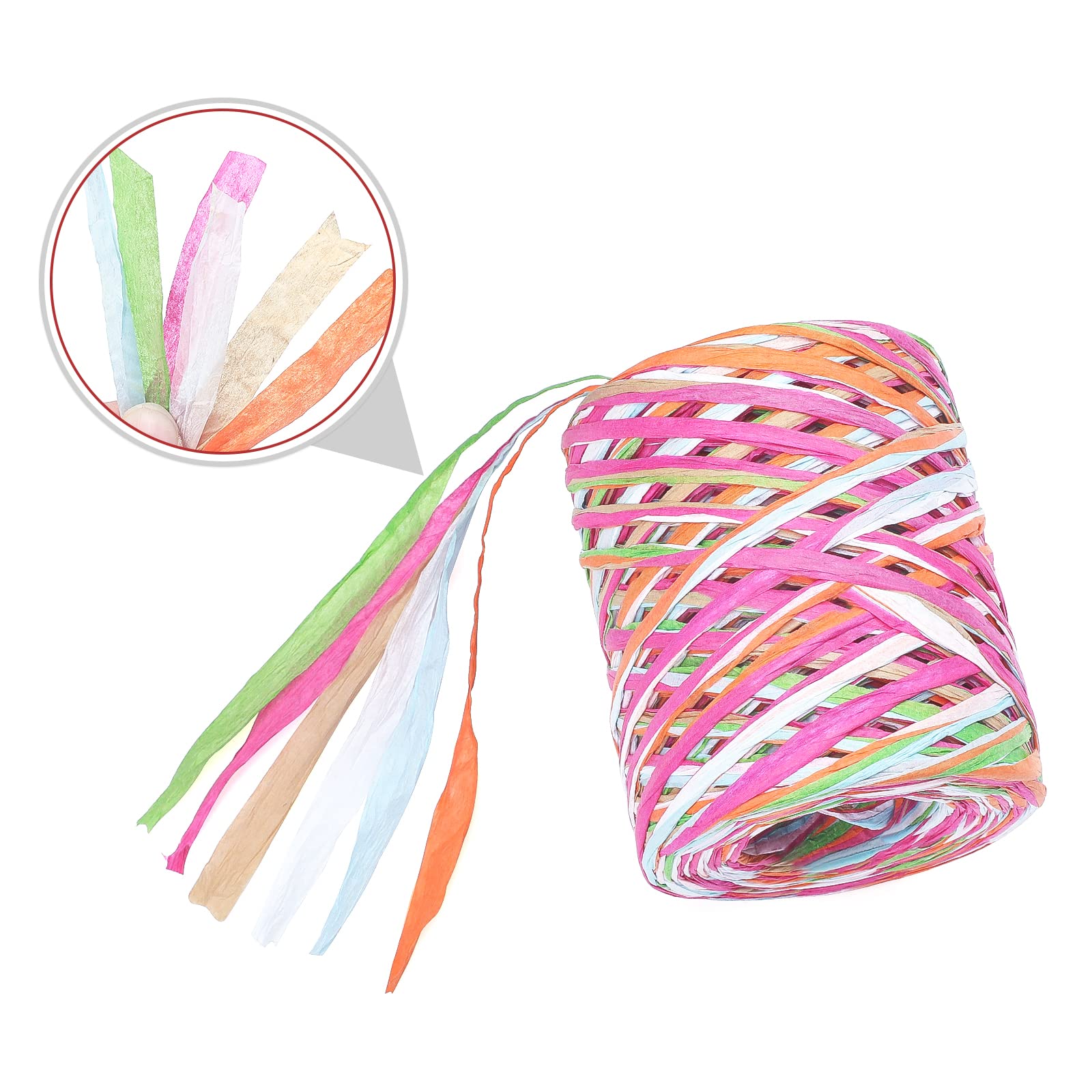 Paper Ribbon For Gift Wrapping Ribbon Yarn 262ft Colored Raffia Ribbon ...