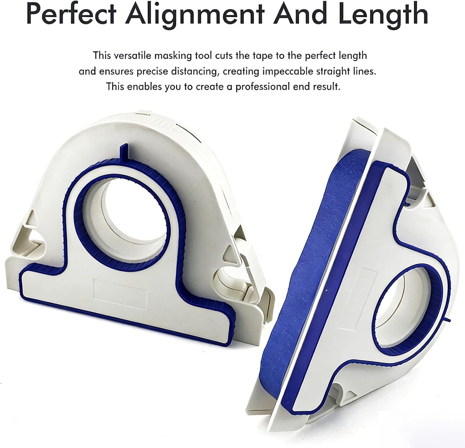 Painters Tape Applicator, Masking Tape Dispenser, Masking Master Tape Dispenser with Scraper, Masking Paint Tape Applicator Set for Painting Trim, Wall and Floor Painting (1 Tool and 5 White Tapes)