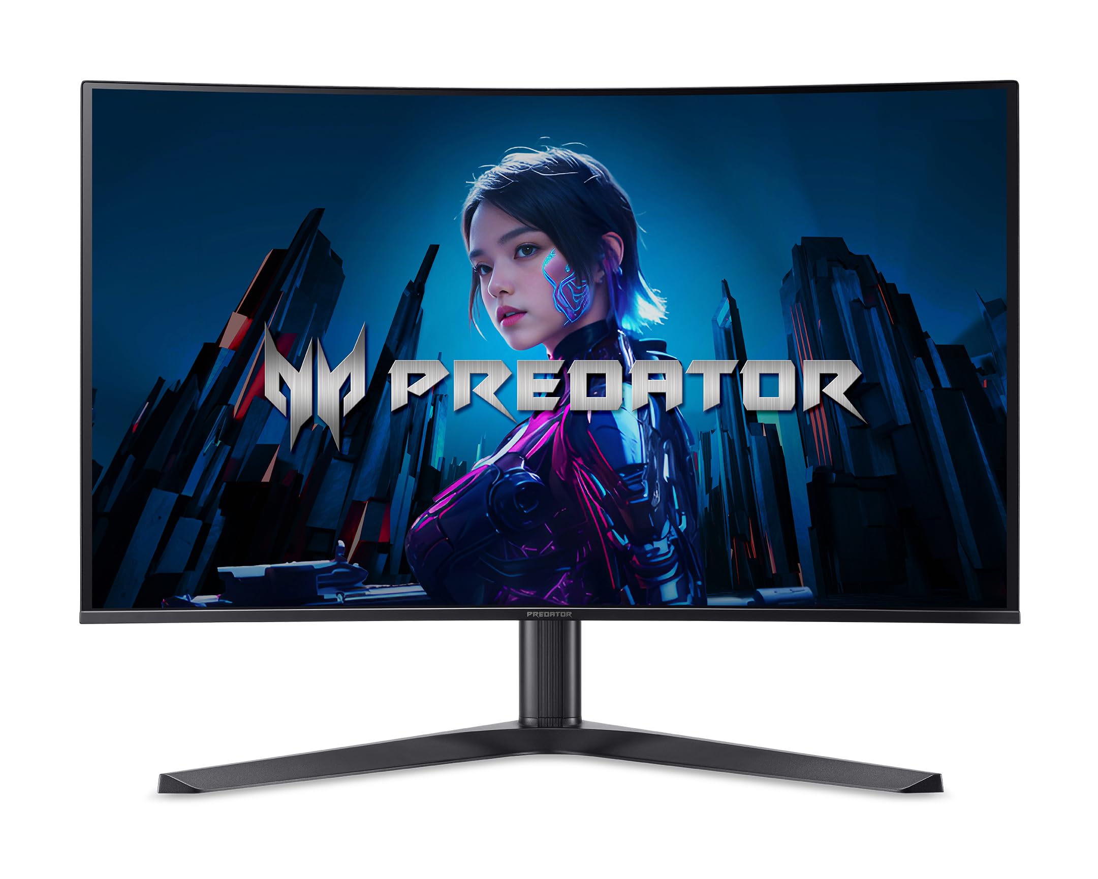 Acer Predator X32 | 31.5" UHD 3840 x 2160 Quantum Dot OLED 1700R Curved Gaming Monitor | AMD FreeSync Premium | 240Hz | 0.03ms | 1000nits @ HDR 3% | DCI-P3 99% | USB Type-C, 2 x DP 1.4 & 2 x HDMI 2.1