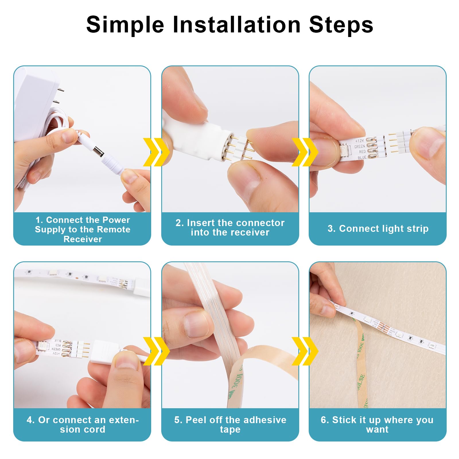 RGB LED Strip Lights, 4PCS x 1.64ft LED Shelf Lights, Display Case Lights with RF Remote, Dimmable Flexible Color Changing Under Cabinet Lighting, Display Lights for Display Case, Shelf, Bookcase