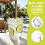 Noamus 12 Oz Plastic Drinking Glasses Set of 9, Unbreakable Acrylic Water Tumblers, Reusable Shatter-Proof Clear Glasses, Whiskey Drinkware Cups Set for Party Kitchen, Iced Water Tea Coffee, BPA Free