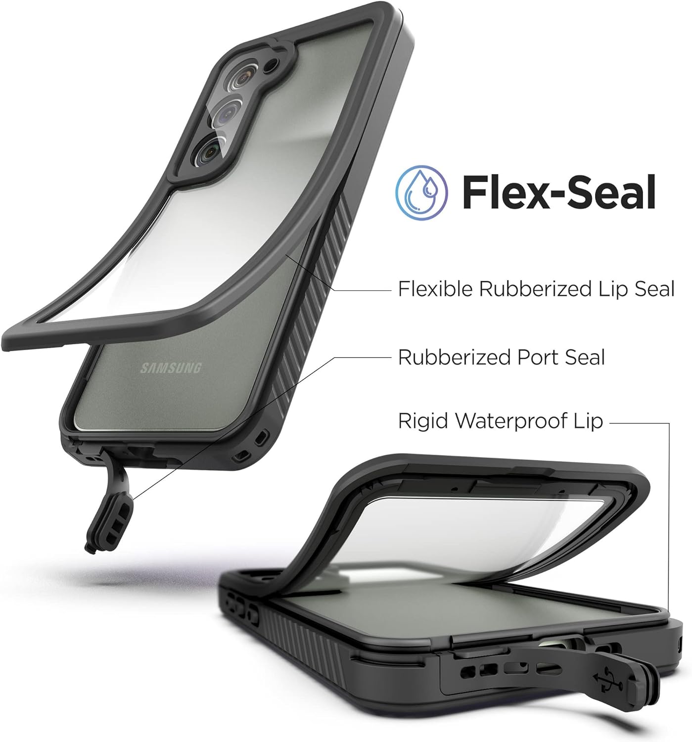 Encased Waterproof Samsung Galaxy S23 Plus Belt Case with Phone Holster Clip and Built-in Screen Protector (IP68 Submersible) (2023 Galaxy-S23 6.1inch) (Galaxy S23 Plus)