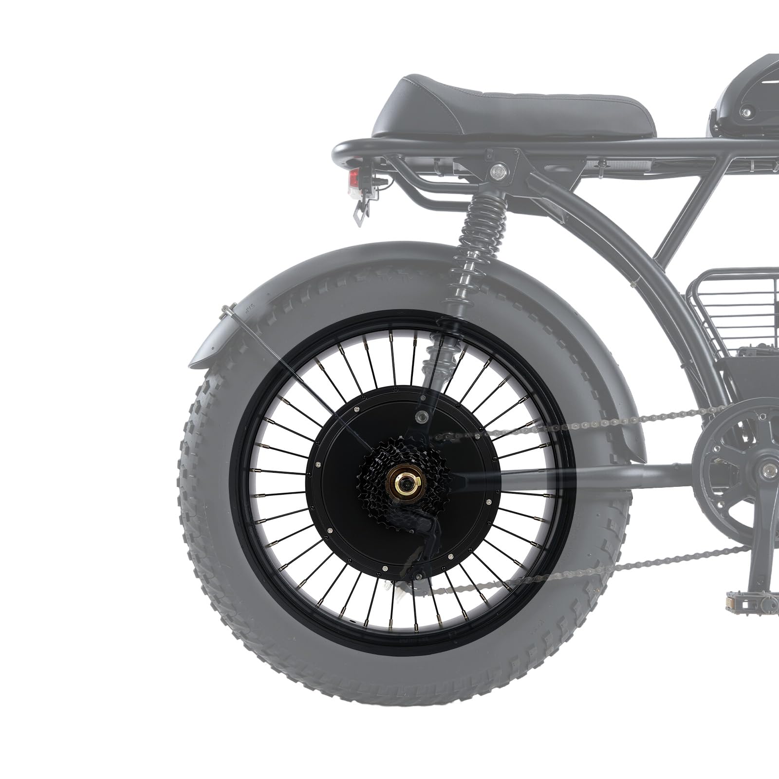 Kit de conversion de vélo électrique 48 V 1000 W, entraînement arrière 20" avec moteur résistant aux intempéries | Boîte de distribution, poignée d'accélérateur avec indicateur de batterie, moteur à couple élevé IP52 pour vélos de 20"