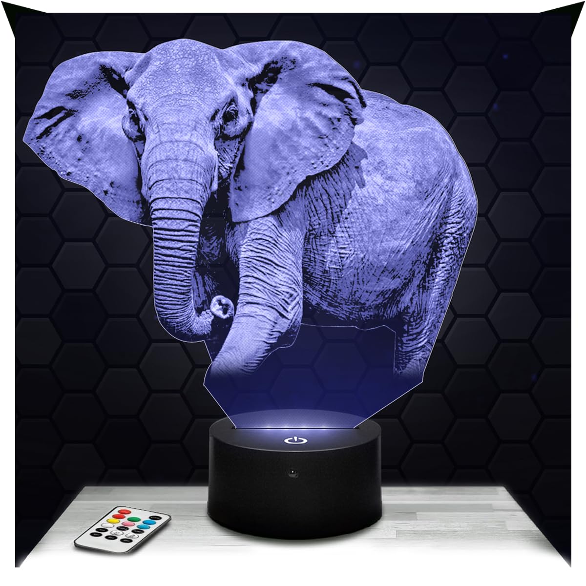 Lampephoto.fr - Elephant Wild Animal Africa 3D Lamp Decoration, Gift idea for Men and Women, Elephant Object Night Light for Adult Bedroom Decor, Original Christmas, Gift idea for Men and Women TOP