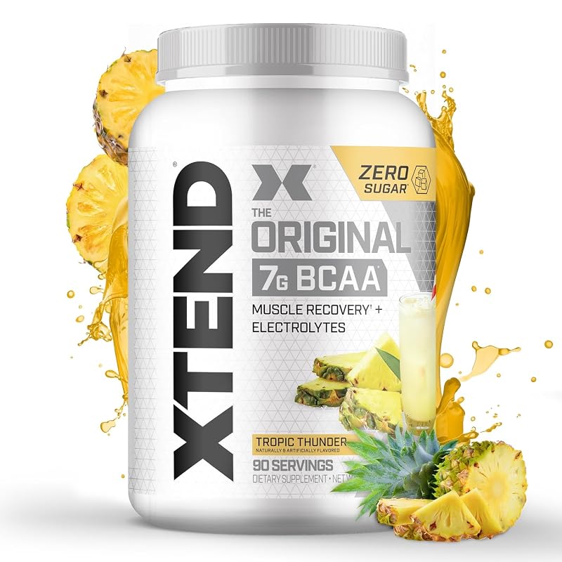 Xtend BCAA em pó com eletrólitos, 7 g de BCAAs, sabor Tropic Thunder, 90 porções