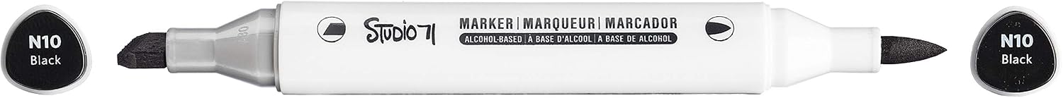 Darice Studio 71, Dual Tip, 48 Pieces Alcohol-Based Marker Set, Multicolor, Count