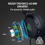 Razer Kraken Kitty V3 X Casque de jeu filaire: Oreilles Kitty - HyperClear Mic cardioïde - 40 mm Conducteurs - 7.1 Surround Sound - Coussins d'oreille confortables - Forme croisée via 3.5mm PC, PS5, Xbox, Commuter 2 - noir