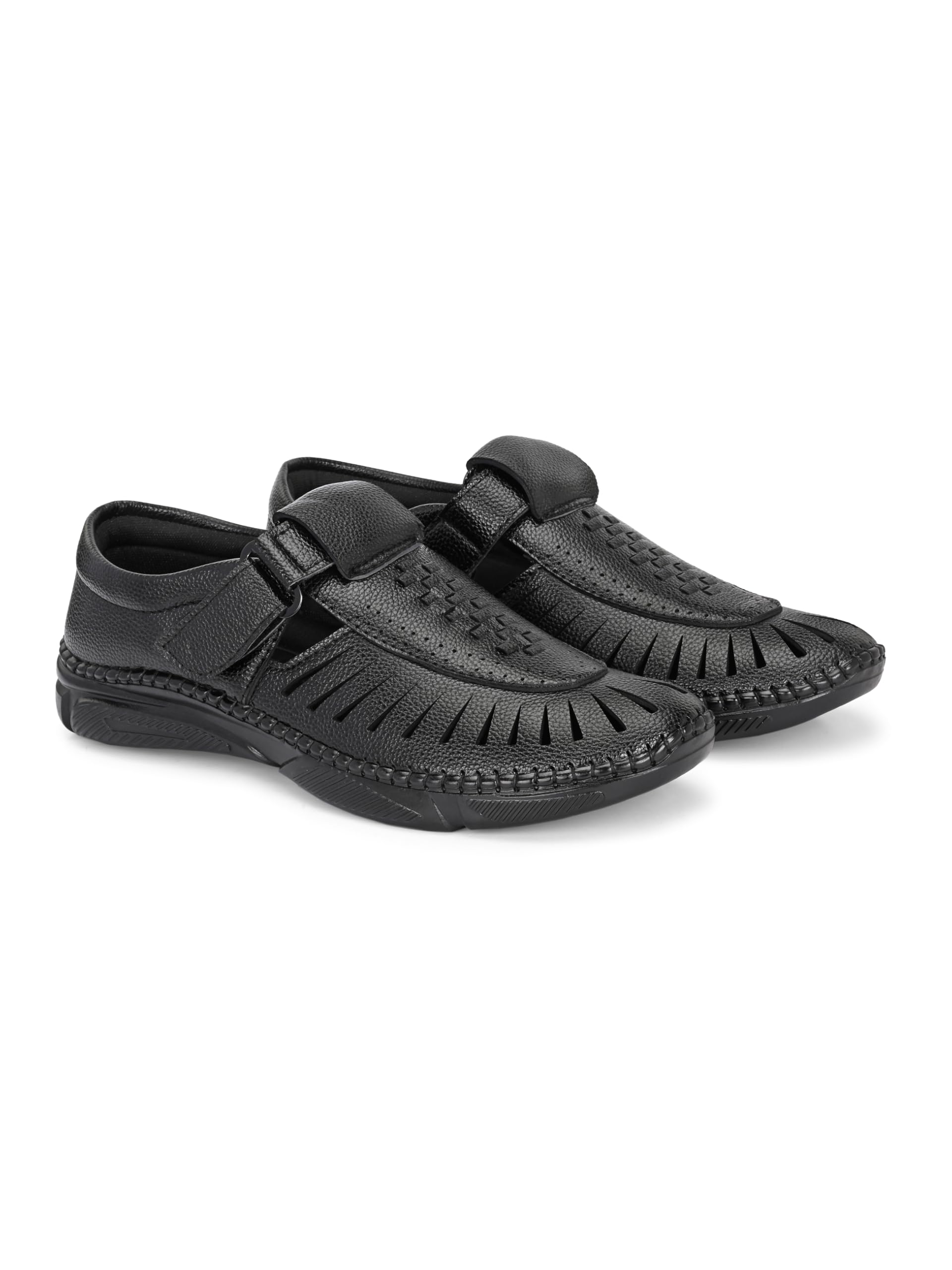 Men’s Comfort Sandals | Velcro Closure | Breathable Cut Design | Lightweight & Durable Everyday Wear-image-1