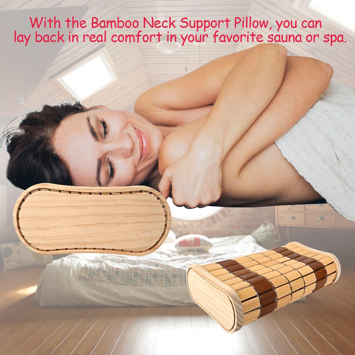 Wooden Sauna Pillow Bamboo Neck Rest for Relaxing Liberia Ubuy