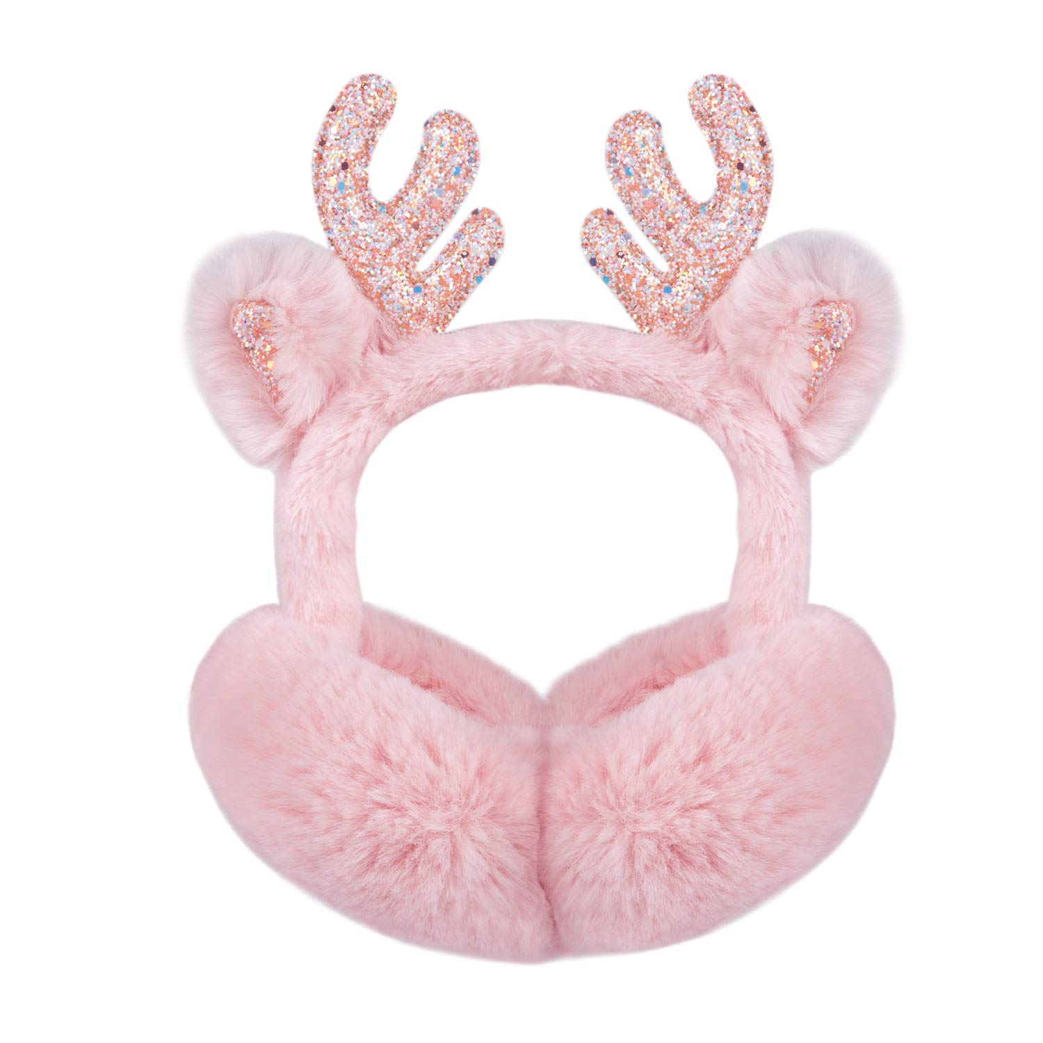 Surblue Winter Animal Ear Muffs for Kids Adult Warm Faux Fur Ear Cover