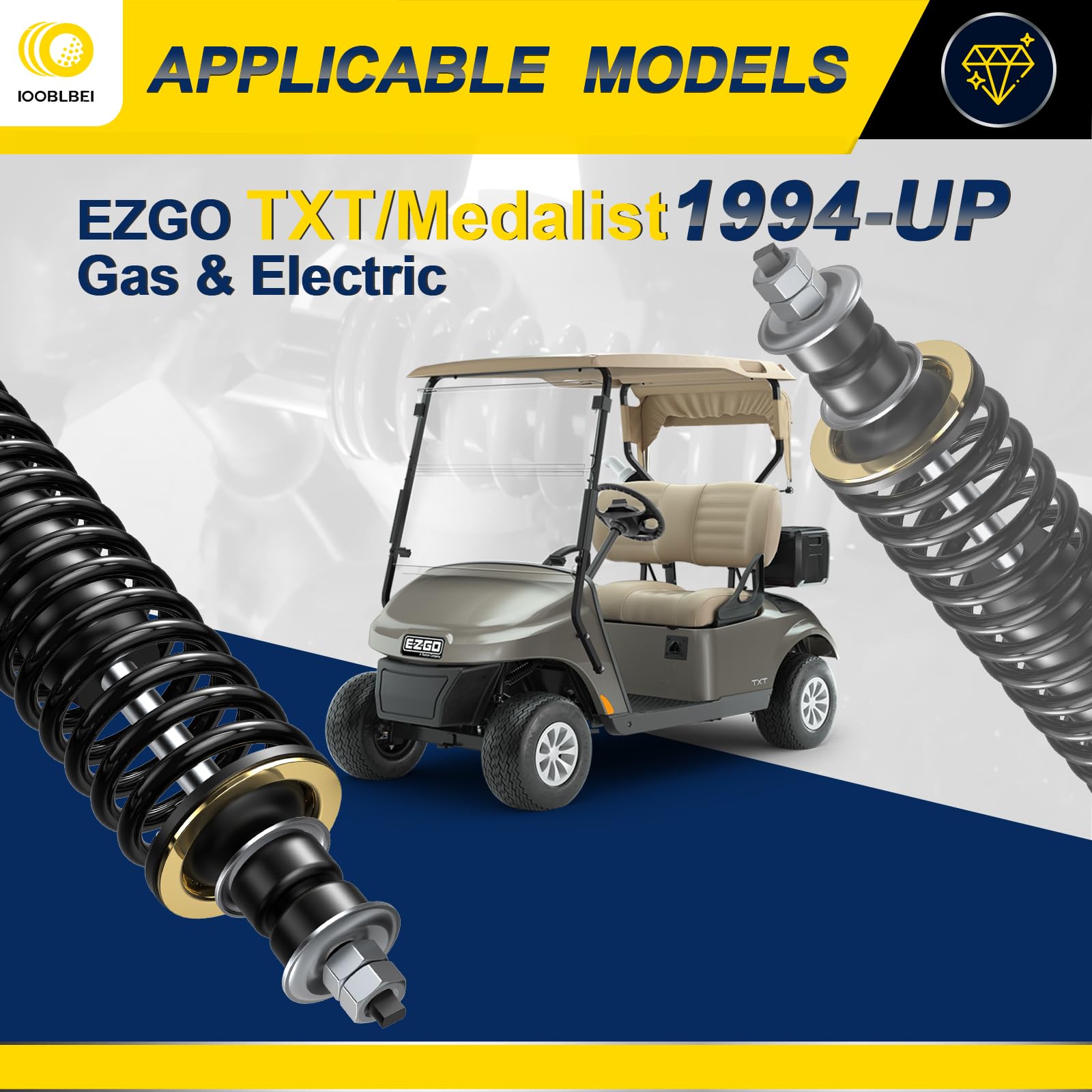Amazon.com : IOOBLBEI EZGO Golf Cart Heavy Duty Coil Spring Shock