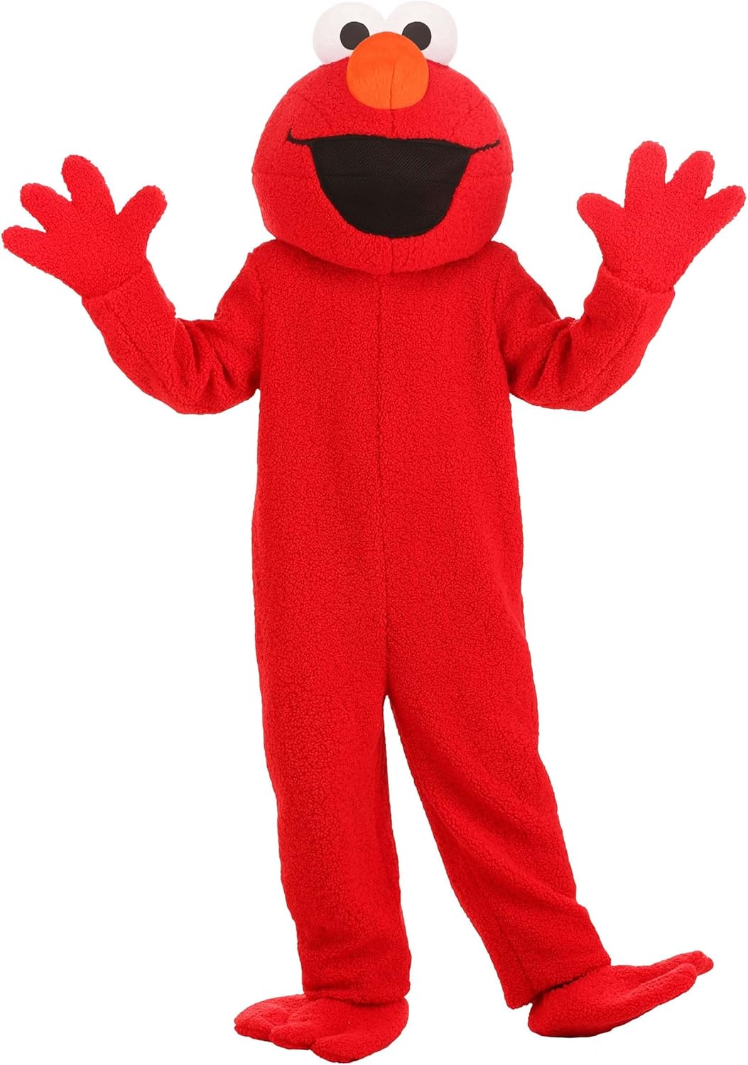 Officially Licensed Sesame Street Elmo Adult Costume | Unisex Red Cartoon Halloween Outfit