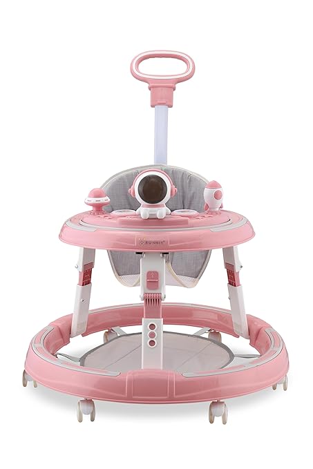 Bunnie Astro Walker: 2-in-1 Robust Baby Walker with Parent Control | Musical Toy/Meal Tray (0-2 Year Kid) | ISI Safety Compliance
