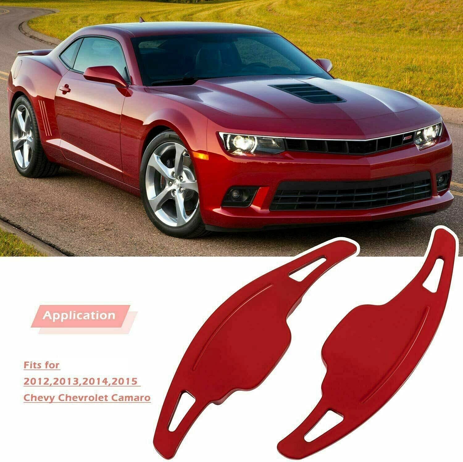 Extension de palette de direction en aluminium pour Chevrolet Camaro 2012 2013 2014 2015 Rouge