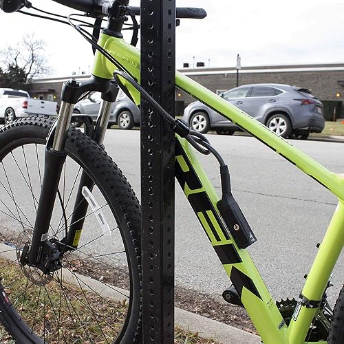 Miniatura 7 de BV Candado de bicicleta, montaje en cilindro de doble bloqueo, cable de 3.9 x 27.6 in, bloqueo de cable antirrobo para bicicleta (fabricado en Japón)