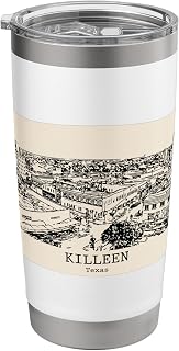 Killeen Texas Vintage Retro Travel Souvenir Stainless Steel Insulated Tumbler