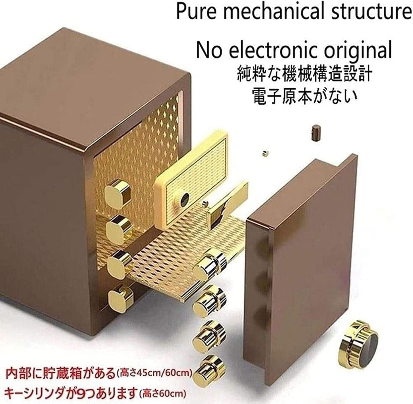 RLKHXBS Fireproof Waterproof Safe Safes BoxesSafes & Boxes, Money with Key Lock Household Steel Cabinet Mechanical Password ge Box for Home Office Cash Use