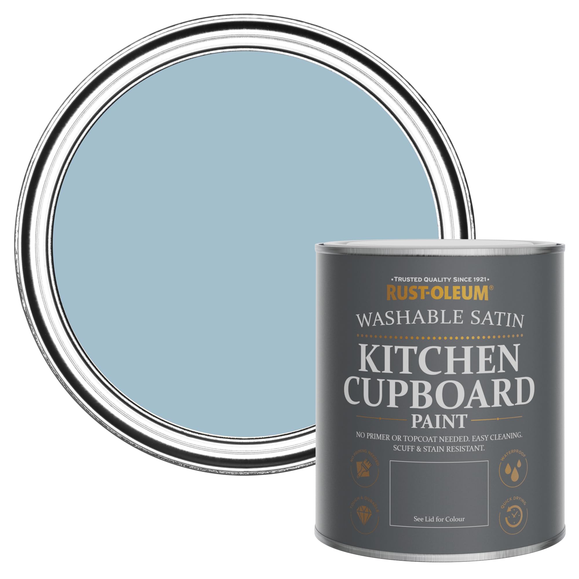 Rust-Oleum Blue Scrubbable Kitchen Cupboard Paint in Satin Finish - Nan's Best China 750ml