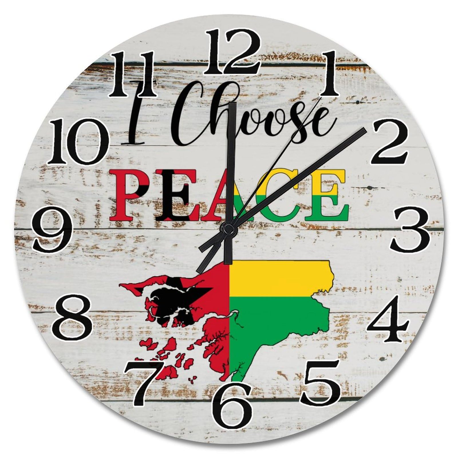 Horloge murale vintage Guinée-Bissau pour habiller un bureau