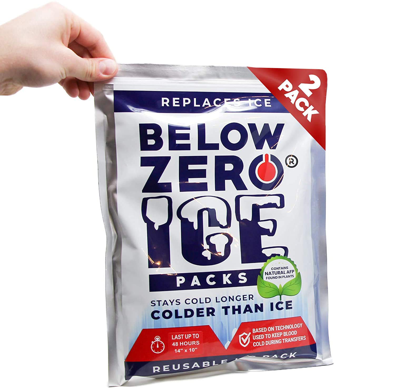 Colder Than Ice Packs - 2 Packs 10x14in Longest Lasting Ready to Use Reusable Ice Pack for Lunch Box, Fits Large and Small Insulated Coolers - No Ice Needed - Lasts Upto 48 Hrs